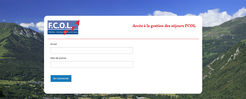 Extranet de gestion des séjours de la FCOL